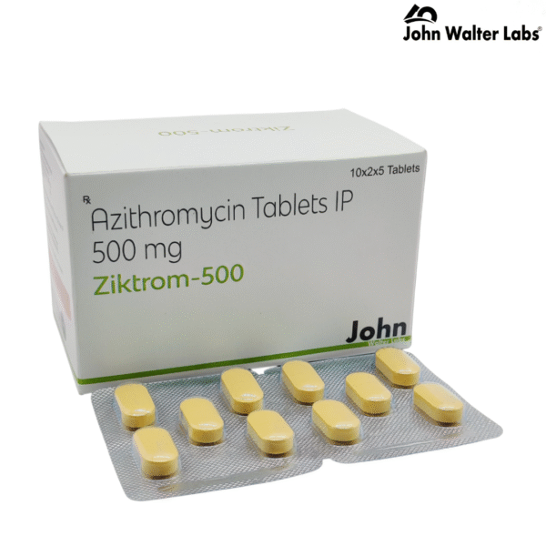 Ziktrom-500 (Azithromycin Tablets IP 500 mg) - John Walter Labs