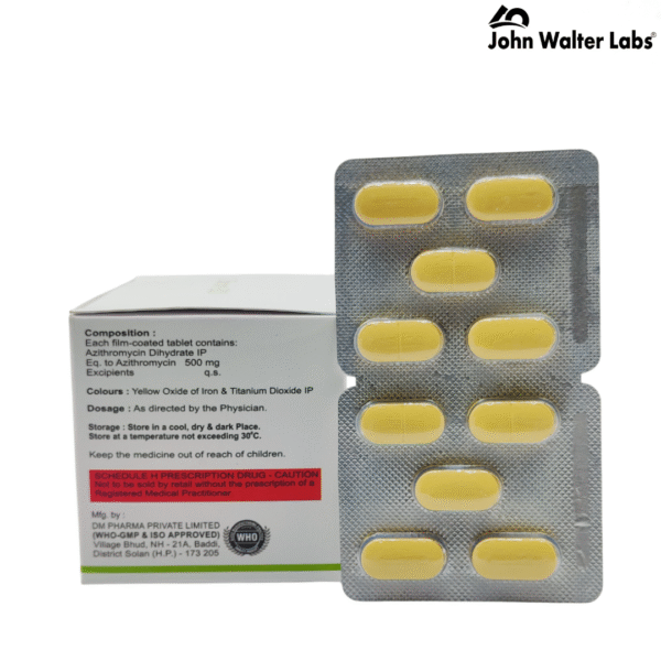 Ziktrom-500 (Azithromycin Tablets IP 500 mg) - John Walter Labs