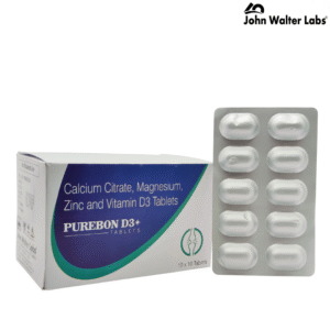 PUREBON D3+ (Calcium Citrate, Magnesium, Zinc and Vitamin D3 Tablets) - John Walter Labs